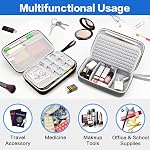 Teskyer Hard Electronic Travel Organizer Case, Waterproof Portable Travel Cable Cord Organizer case Bag Pouch, for USB Flash Drive, Cords, Chargers, Phones, Earphones (Grey, Large:9.0*5.7*2.55inch)