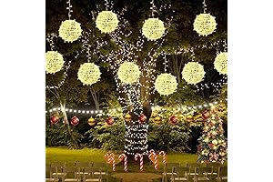 Large Outdoor Decorative Spheres, 4-Pack 7.96" Waterproof Globe Lights