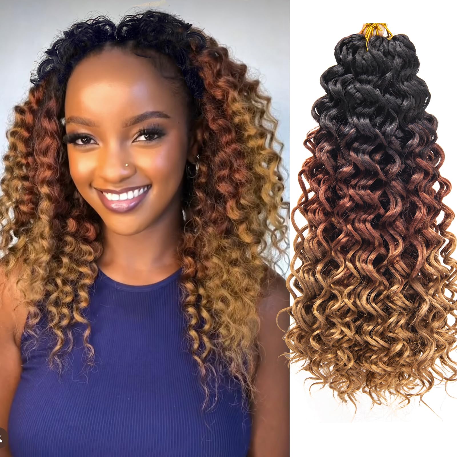 Amazon.com : GoGo Curl Crochet hair 14inch Beach Curl Crochet hair