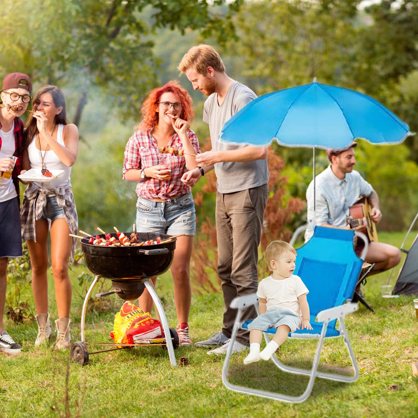 Krzesło Plażowe Dla Dzieci Składane Nośne Antypoślizgowe Ergonomiczne