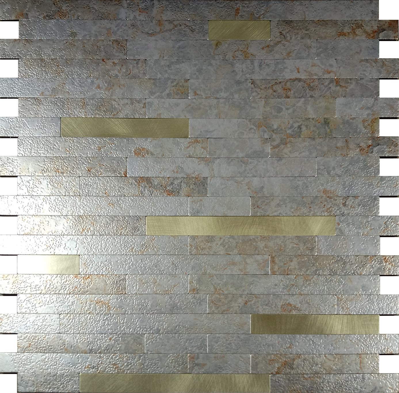 Dosseret de cuisine autocollant en PVC marbre doré étanche 10m²