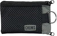 Vista 4 de Chums Surfshorts - Cartera ligera y delgada con tarjeta de bloqueo RFID y ventana de identificación transparente, con cremallera, resistente al agua