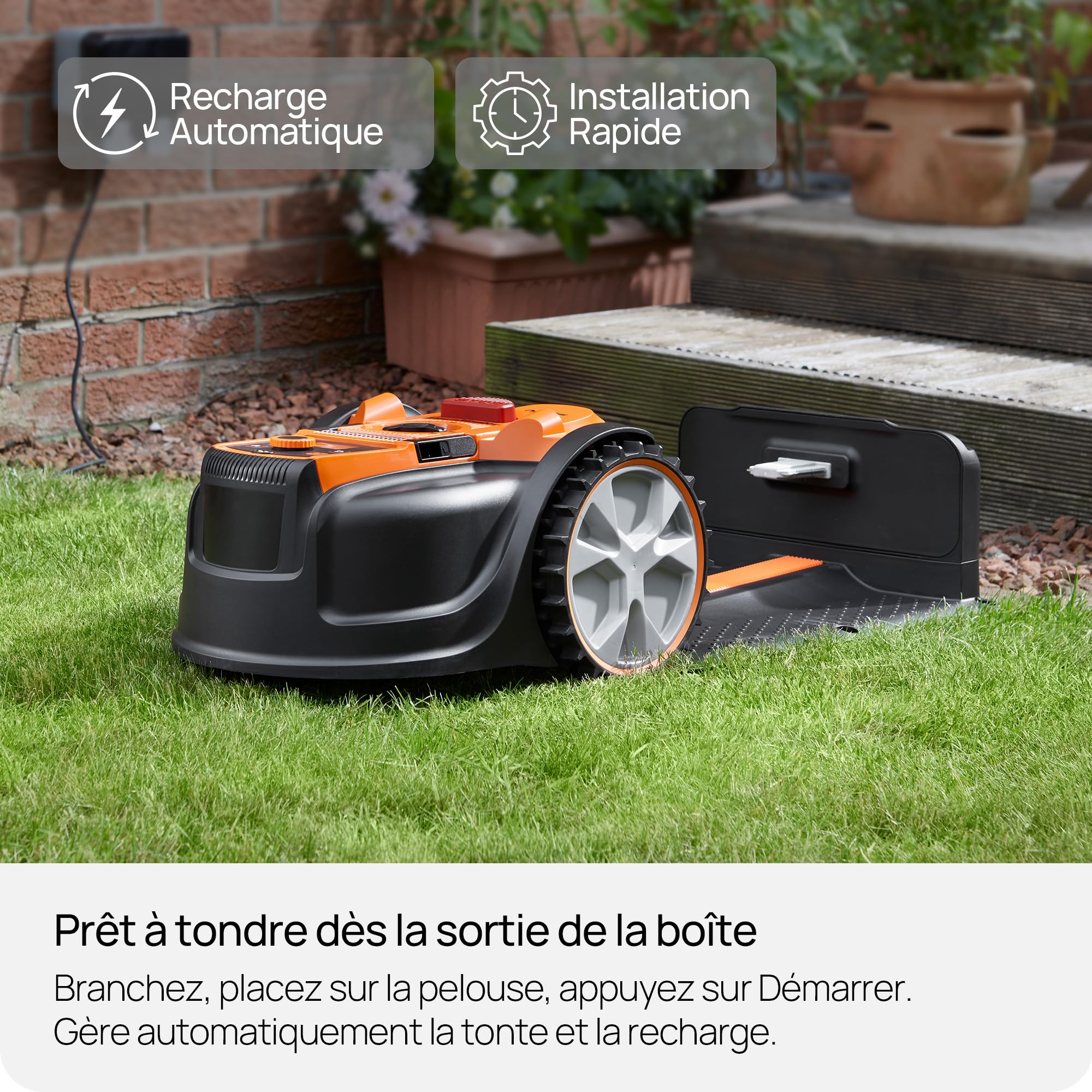 LawnMaster Robot Tondeuse avec Navigation par caméra — vue 3