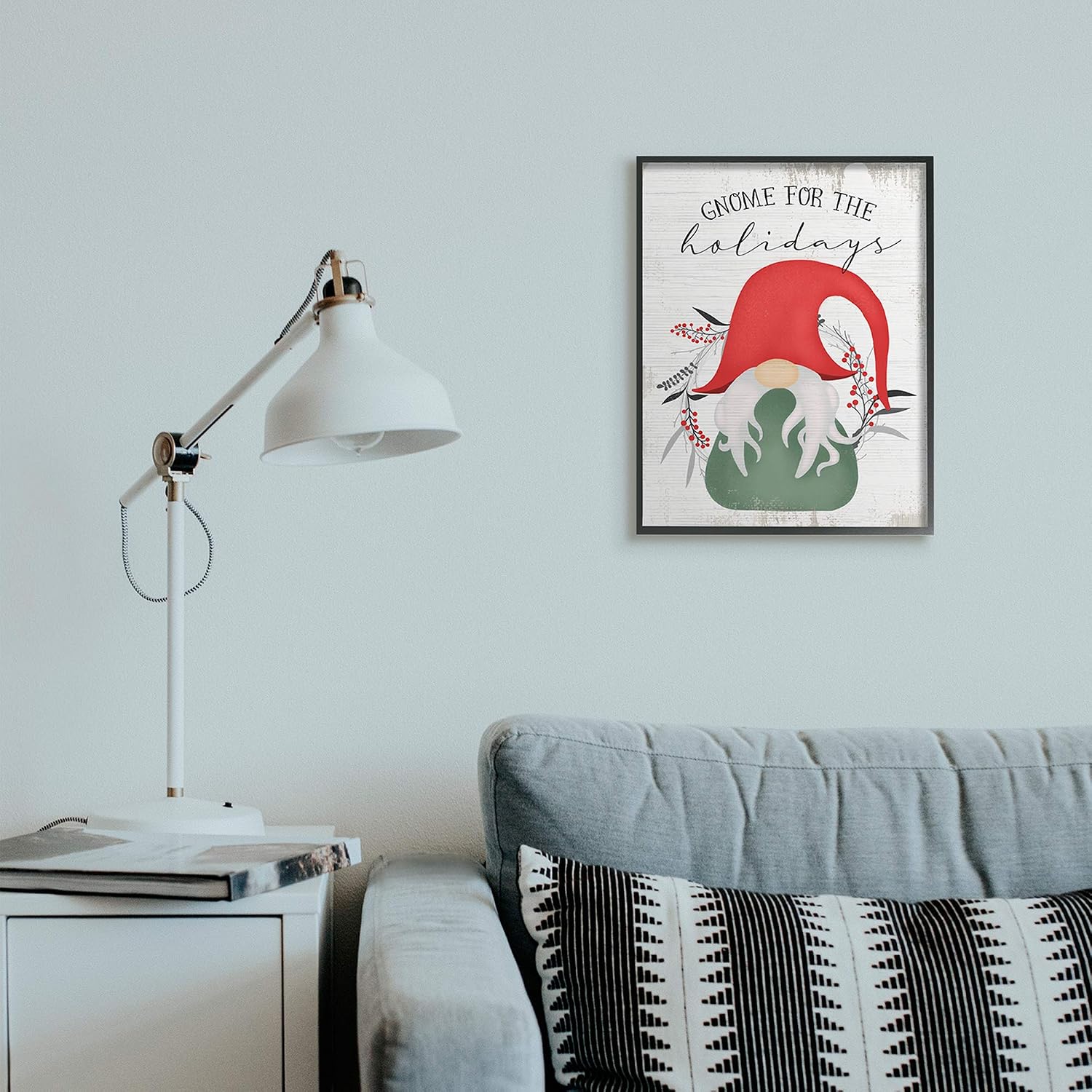 Stupell Industries Gnome for The Holidays Winter Garden Pun