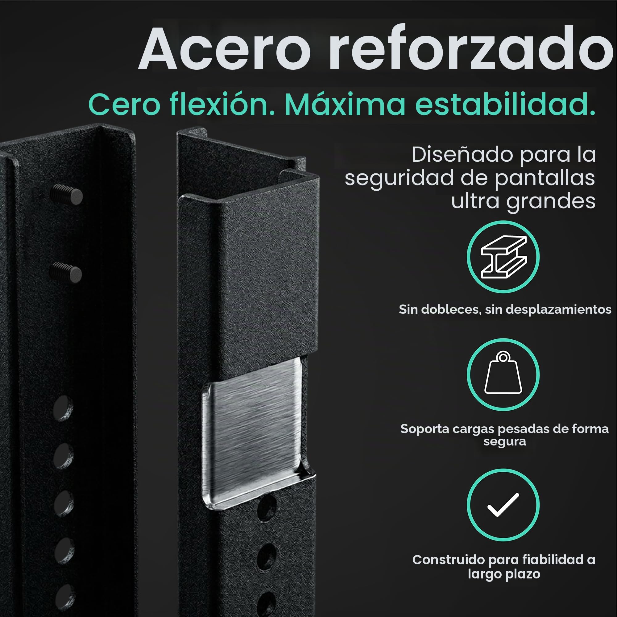 ynVISION.DESIGN Extensor vertical VESA para YN-BIGTV Soporte de pared inclinable avanzado para TV (brazos de extensión, paquete de 1)