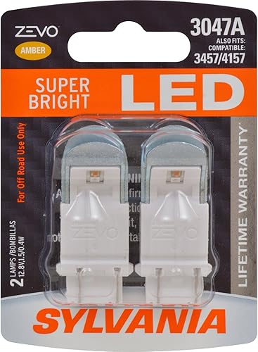 SYLVANIA - Bombilla LED ámbar ZEVO 3047 - Bombilla LED brillante, ideal para luces de estacionamiento y giro (contiene 2 bombillas)