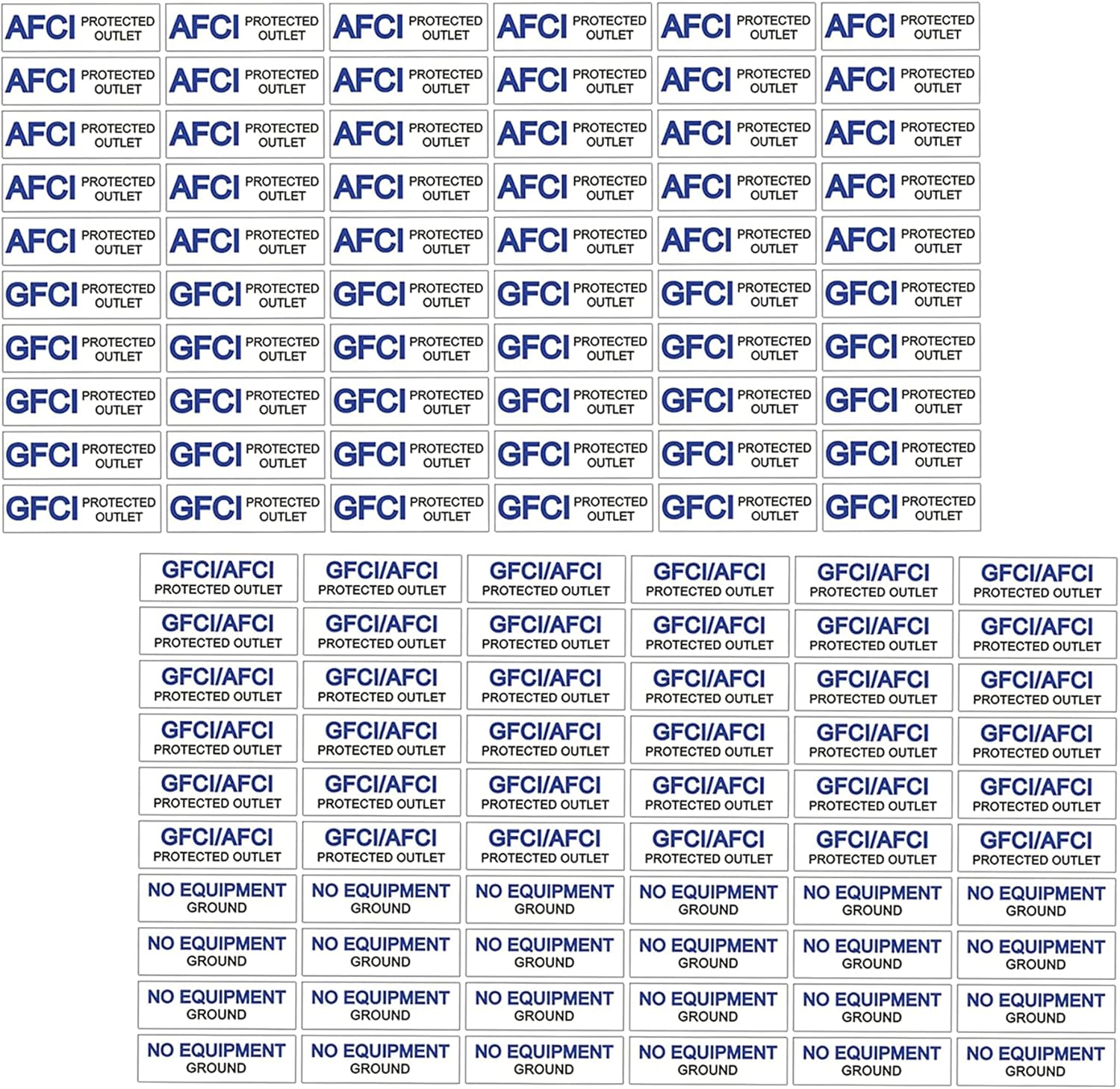 wootile GFCI AFCI Protected Outlet Transparent Decals