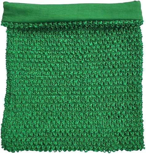 Top de tutú de ganchillo verde forrado 12 pulgadas X 10 pulgadas elástico Crochet Tube Top, Verde