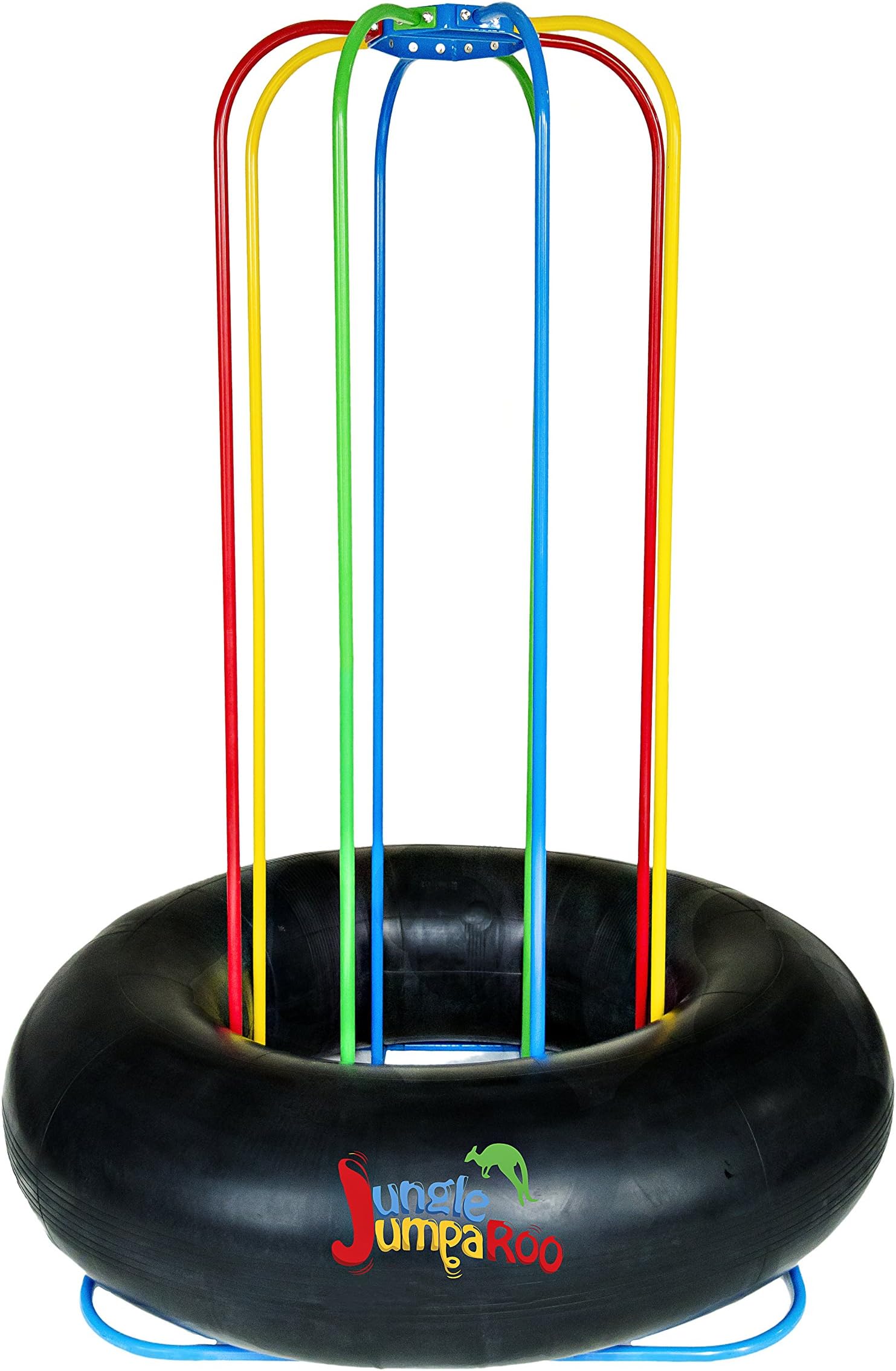 Jungle JumpaRoo - Trampoline/Bounce House-Like Play Set - Indoor/Outdoor Jungle Gym with Welded Swing bar - Large