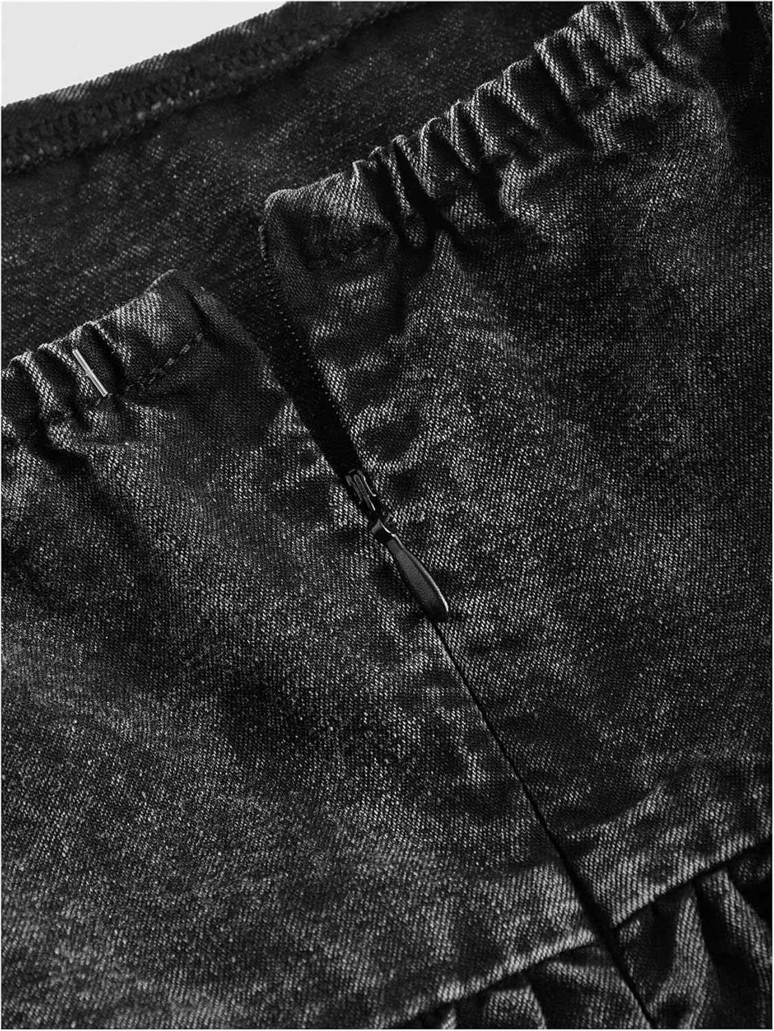 SOLY HUX Women's Plus Size Scoop Neck Denim Dress Sleeveless A Line Flowy Mini Jean Dresses - Image 3