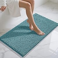 Vista 81 de Yimobra Tapetes de baño lavables, de chenilla súper suave y absorbente, para suelo y alfombra, de secado rápido, antideslizante, para bañera y Beige