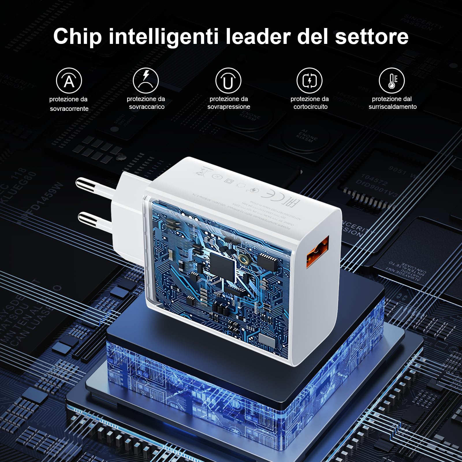 Caricabatterie per Xiaomi, 33w Caricatore per Redmi Xiaomi con Cavo Usb C 2m, Caricatore Rapido Tipo C per Xiaomi 11 Lite/Mi 11i/10t Lite/Mi 10t Pro/Mi 10t, Redmi Note 13 12 11 11s