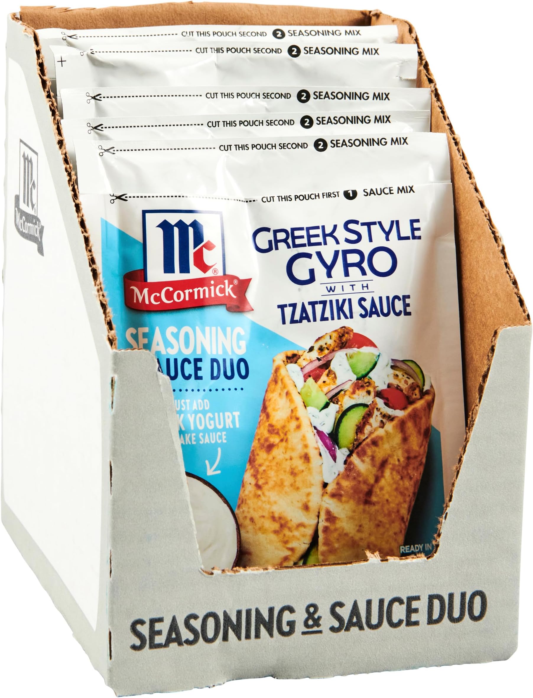 - Greek Style Gyro Seasoning with Tzatziki Sauce Mix, 1.5 oz (Pack of 6)