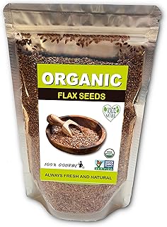 Natural Flax Seed Resealable 16oz also flax, linseed, linasa or linaza, ORGANIC SUPERFOOD, rich in Fiber, Protein, Omega 3, Vitamins and Minerals. Gluten Free, Non-GMO, Kosher Certified, 100% Natural.
