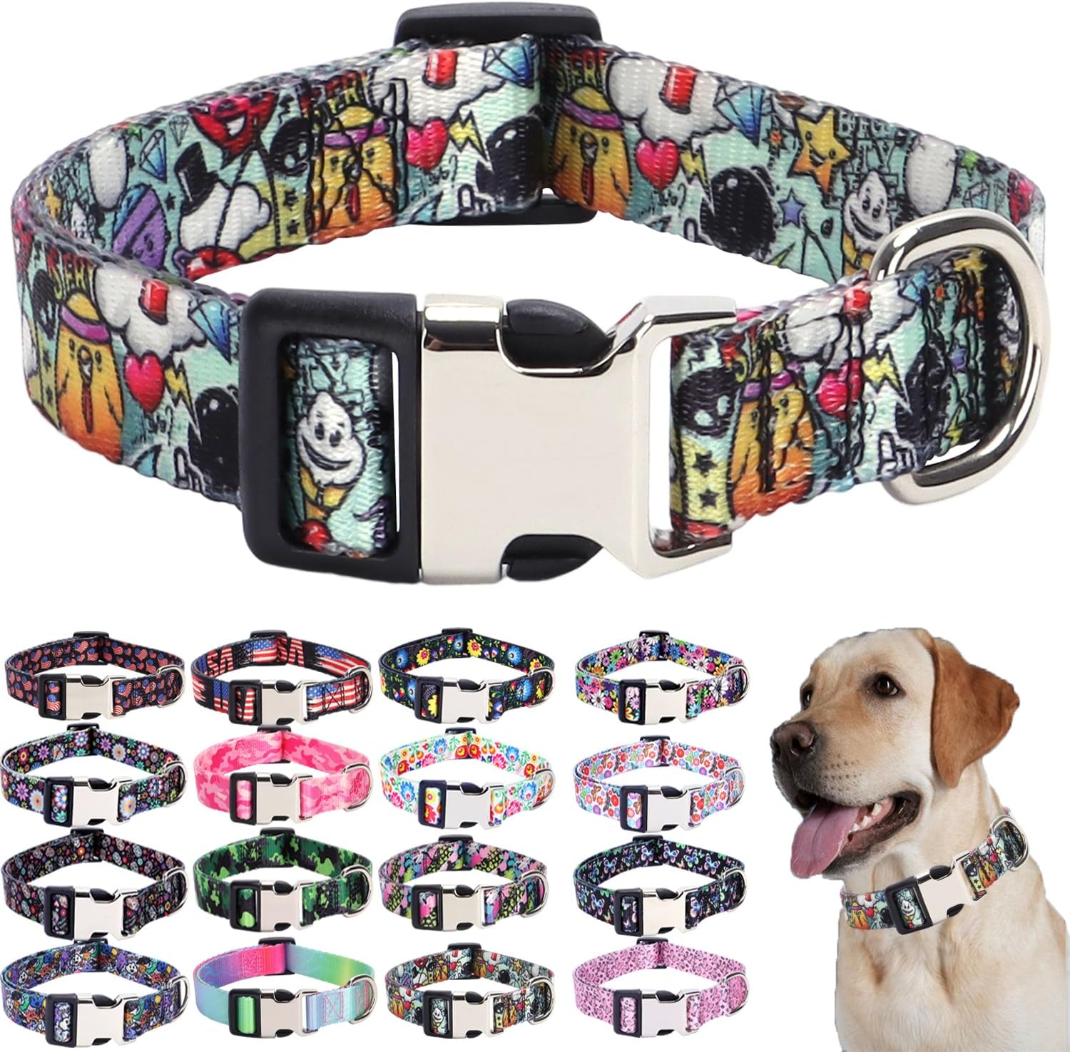 Cute Dog Collar for Small Medium Large Dogs,Eggs boy