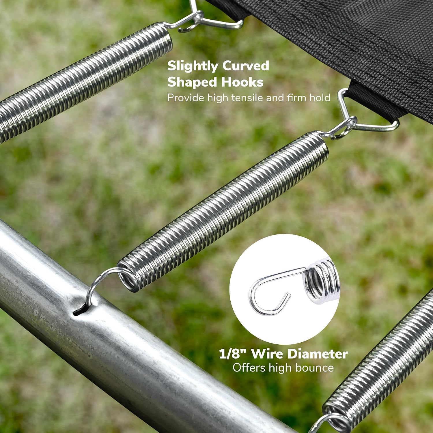 AW 5.5-8.25inch Trampoline Springs Heavy Duty Galvanized Steel Replacement Springs Trampoline Accessories Trampoline Parts Various Size (Pack of 20,60,80)