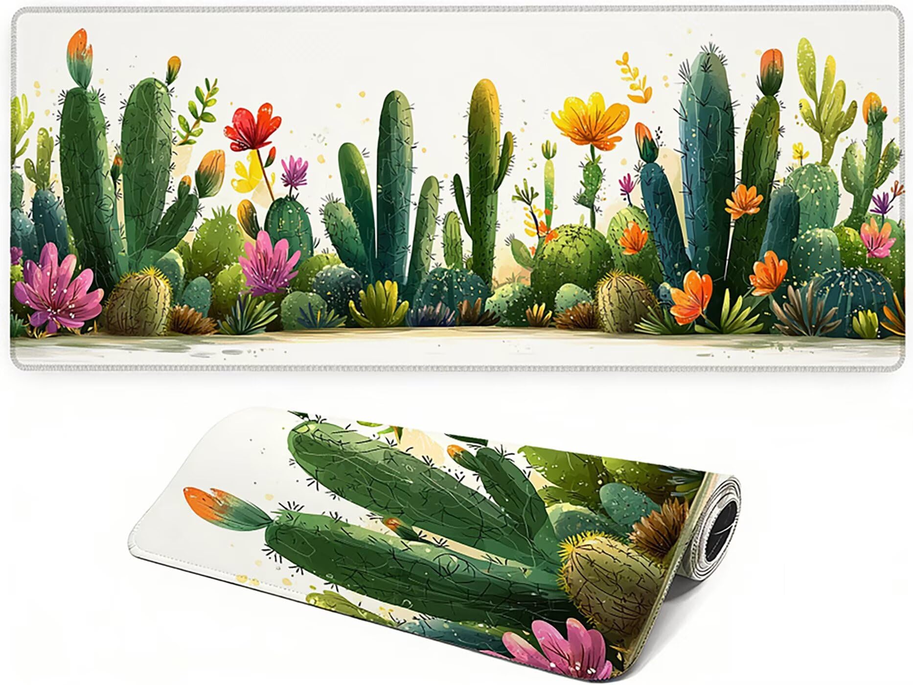 Lpfieonn Anlage Schreibtischunterlage XXL, Weiß Schreibtischunterlagen Großes, Gaming Mousepad XXL mit ernähter Rand und Rutschfeste Gummibasis, Desk Mat für PC/Laptop/Mausa 120x60cm PF-2254
