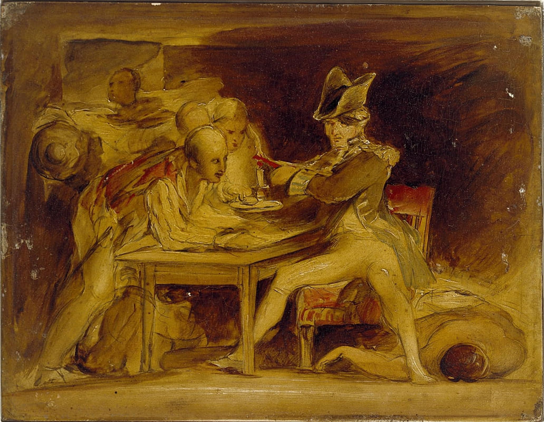 ARTXLXXBN Famous Painting Art Wall Decor Abstract Art Picture Nelson Sealing the Copenhagen Letter by David Wilkie Animal Pictures for Home Decor 60x90cm