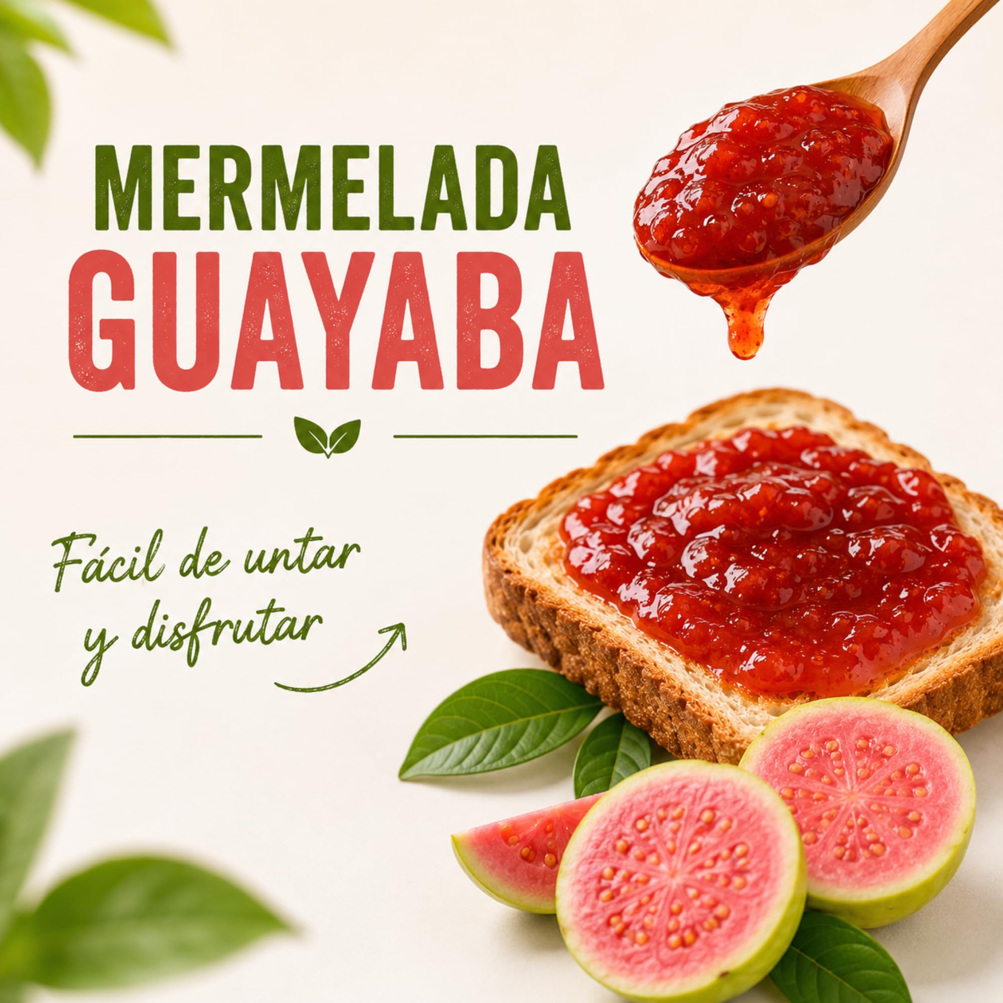 Gourmet Latino - Mermelada de Guayaba - 260 g - Ideal para Desayuno o Meriendas - Sabor Tropical Auténtico - Alto Contenido en Hidratos de Carbono