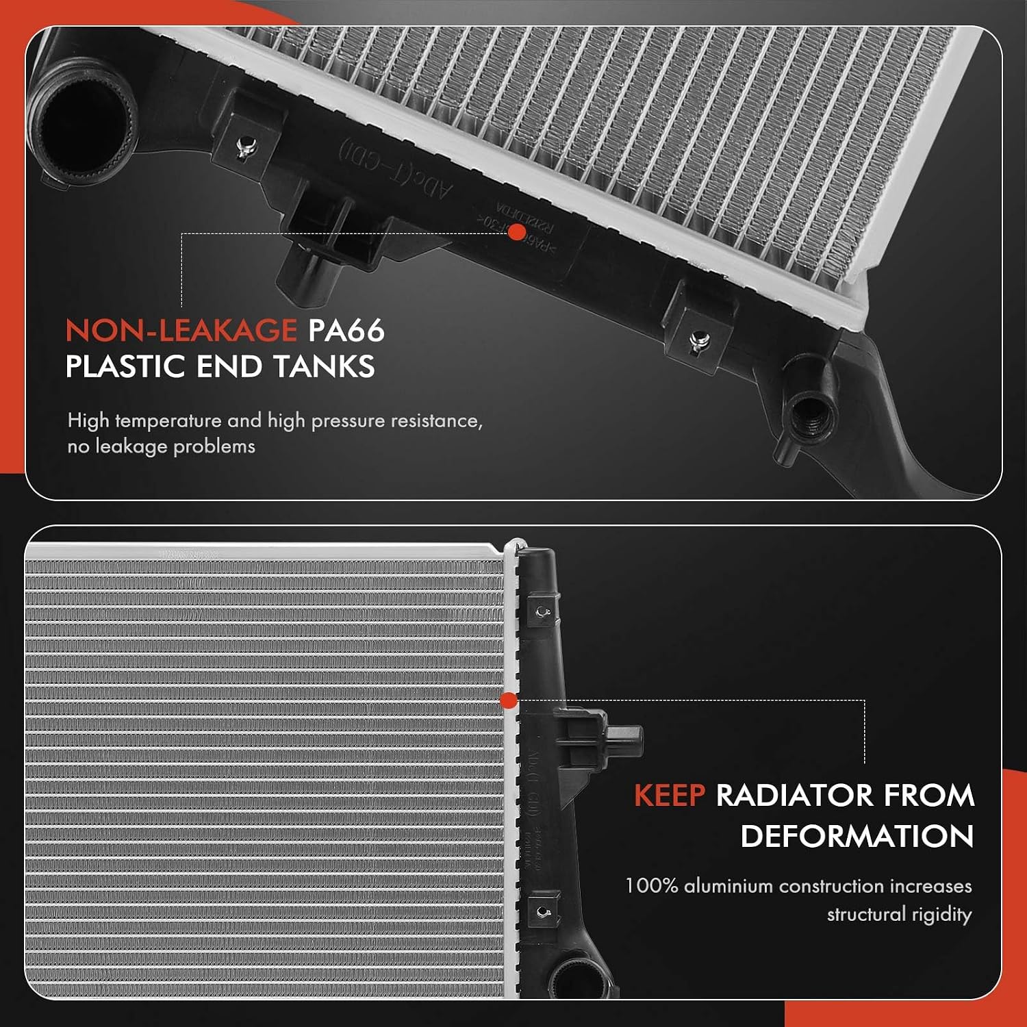 A-Premium Engine Coolant Radiator Assembly Compatible with Hyundai Kona 2018 2019 2020 2021, 1.6L, Replace# 25310J9000
