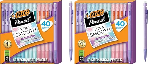 Miniatura 8 de BIC Lápiz mecánico Xtra Smooth de punta media de 0.028 in, recargable y retráctil, paquete de 40