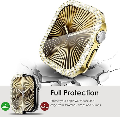 Miniatura 205 de KADES - Funda protectora brillante compatible con Apple Watch Series SE, SE 2022, 6, 5 y 4 de 44 mm, con protector de pantalla incorporado