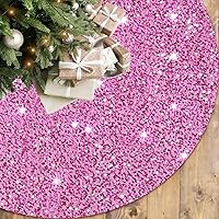 Vista 16 de FOTSHARER Falda de Árbol de Navidad Negra de 21 Pulgadas Falda de Árbol de Lentejuelas de Sirena de Terciopelo Faldas de Árbol de Halloween