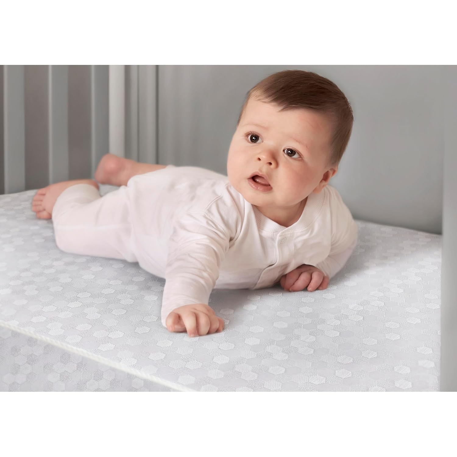 Bundle of Dream On Me Honeycomb Full-Size 5” Crib Mattress + Newborn Diapers (6.6–13 lbs)