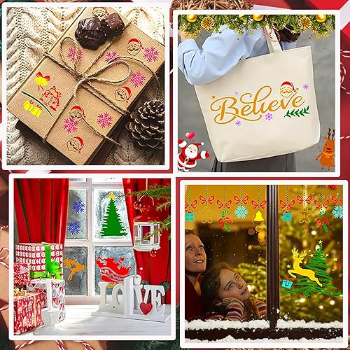 Miniatura 7 de 20 plantillas de Navidad para pintar, plantillas reutilizables de cartel de Feliz Navidad, plantillas de huellas para dibujar o pintar o para