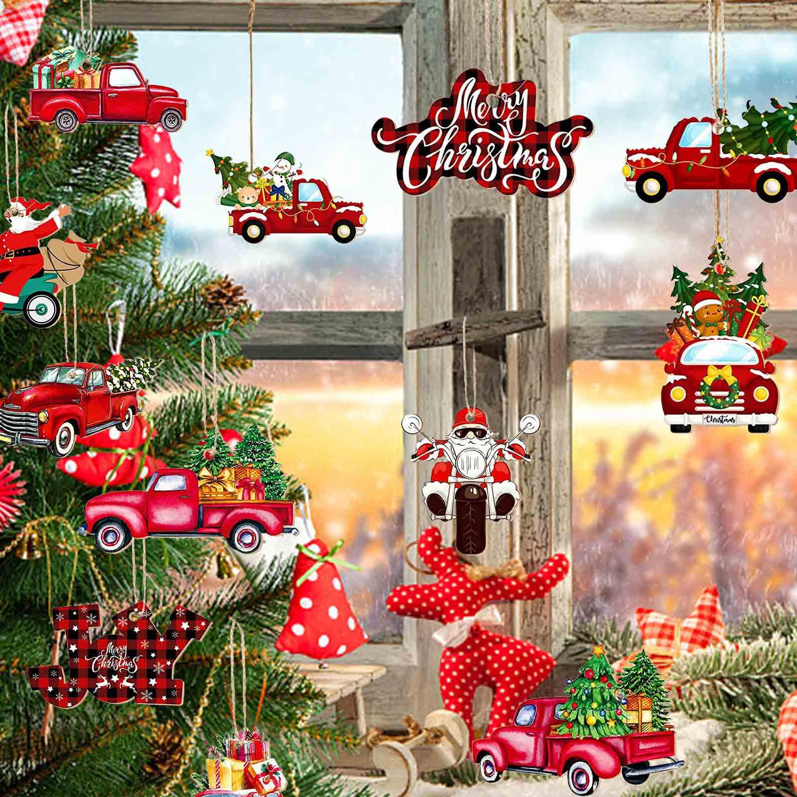 36 Pièces Decoration Noel Sapin En Bois, Decoration Sapin De