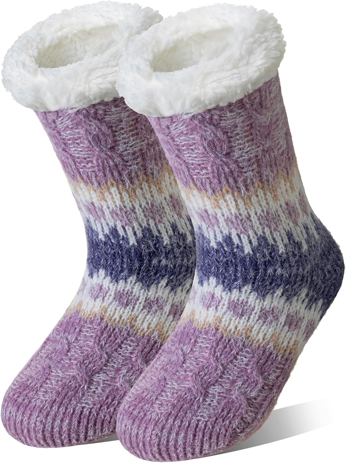 DoSmart Women Slipper Socks Non Slip Fluffy Winter Warm Thick Thermal Cozy Cabin Soft Fleece Home Grips Socks