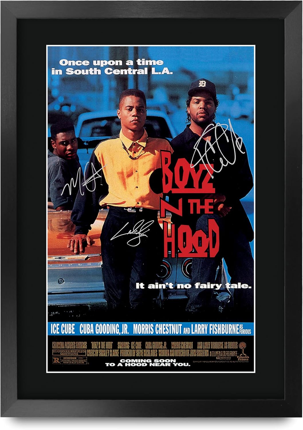 HWC Trading Boys N the Hood Cuba Gooding Jr. 16 x 12 inch Framed Gifts Printed Poster Signed Autograph Picture for Movie Memorabilia Fans - 16" x 12" Framed