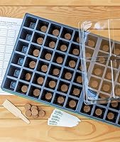 Vista 2 de Burpee Greenhouse Indoor Starting Herbs, Flowers and Vegetables Includes Dome, Watering, Seed Starter Tray, Coir Pellets 10" W x 20" L x 5" H, 1