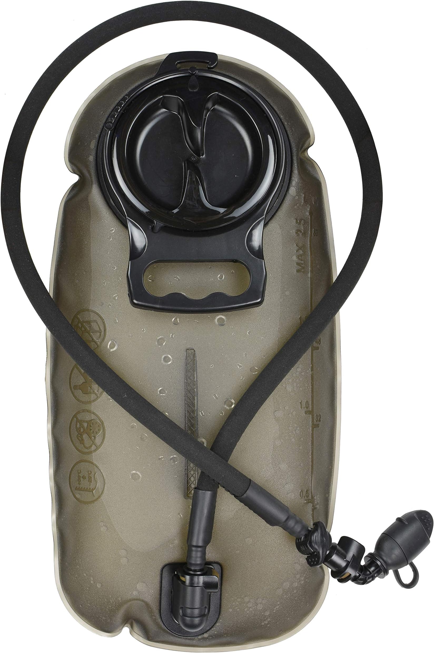 MARCHWAY 2L/2.5L/3L Tactical TPU Hydration Bladder, Tasteless BPA Free Water Reservoir Bag with Insulated Tube for Hydration Pack for Cycling, Hiking, Running, Climbing, Biking (2.5L Grey 85oz)