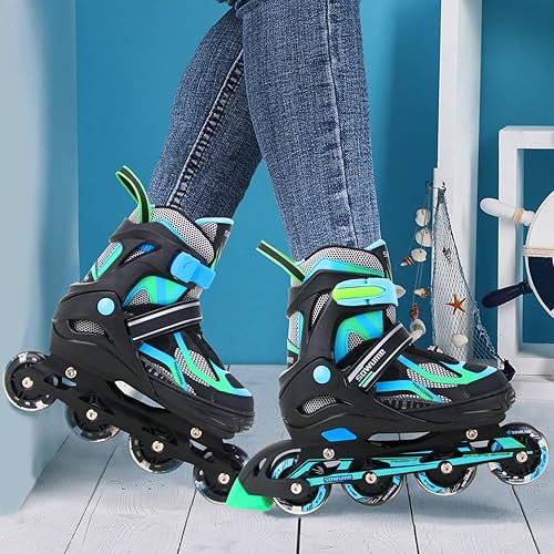 Miniatura 6 de Sowume Patines en línea ajustables para niñas y niños, patines con todas las ruedas iluminadas, patines para mujer para niños y adultos, hombres y