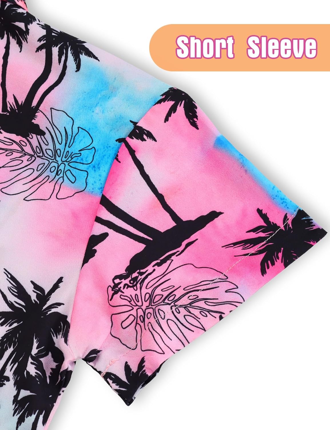 Boys Hawaiian Shirts Summer Short Sleeve Button Down Tropical Tops for Kids Child Beach Outdoor Party - Image 5