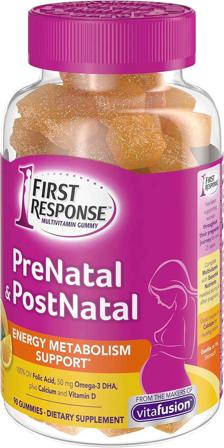 First Response Prenatal and Postnatal Multivitamin Gummy, 90 Count (Packaging May Vary)