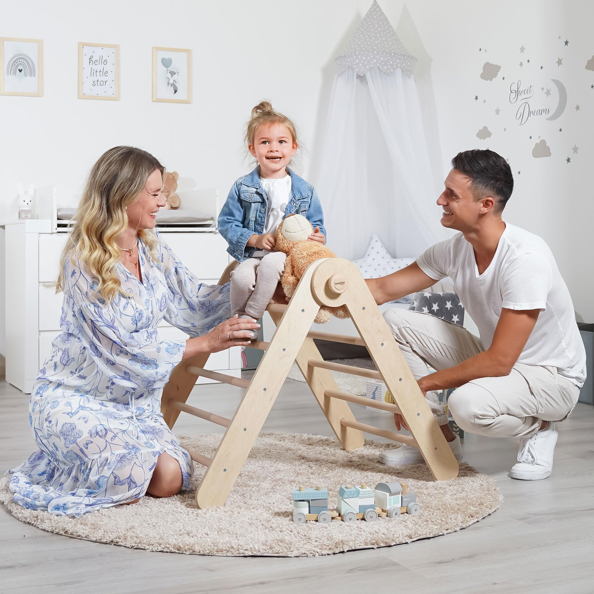 babybay Kletterdreieck Littlefoot, Natur lackiert