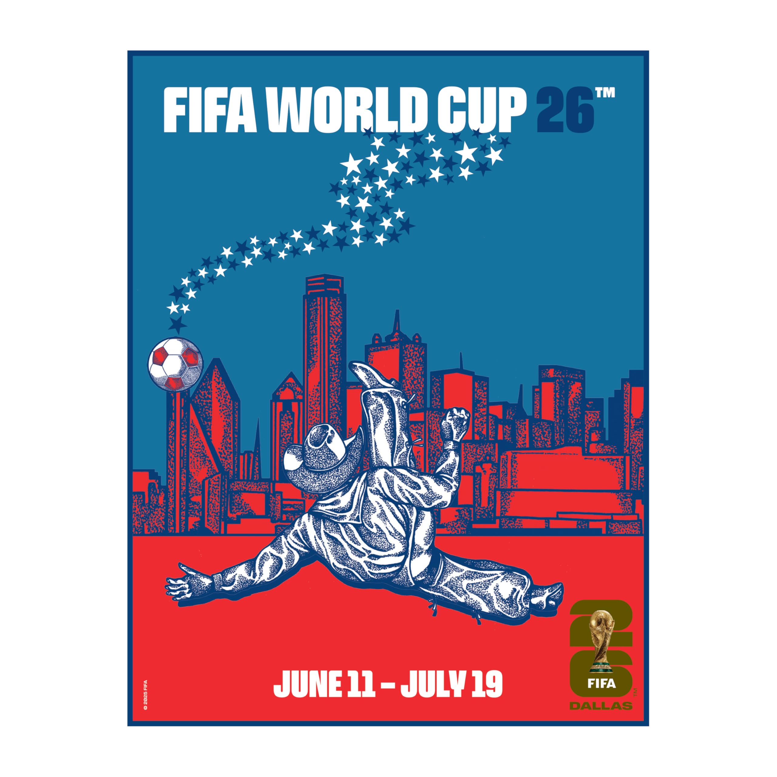 HONAV FIFA World Cup Tournament Dallas Magnet – Officially Licensed FIFA World Cup Magnet – Vibrant Host City Design – Durable Strong Hold – Perfect for Fridges, Lockers & Collectors