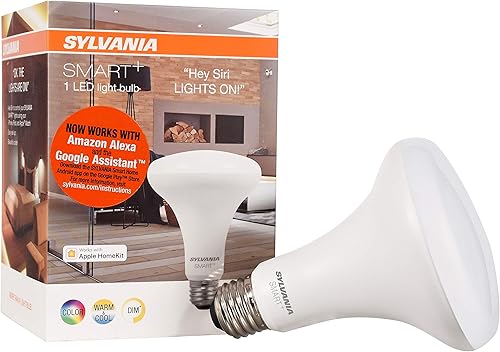 SYLVANIA SMART+ - Bombilla LED BR30 blanca a todo color y sintonizable, totalmente regulable, compatible con Alexa, Apple HomeKit y Google
