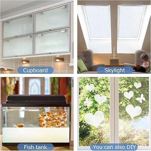 Miniatura 7 de HIDBEA - Película de privacidad esmerilada para ventana, adherencia estática sin adhesivo, bloqueo solar y ultravioleta, control de calor,