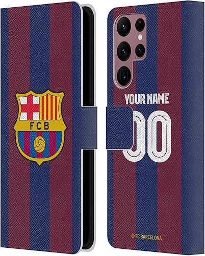 Miniatura 1 de Head Case Designs Officially Licensed Custom Customized Personalized FC Barcelona Home 202324 Kit Leather Book Wallet Case Cover Compatible with