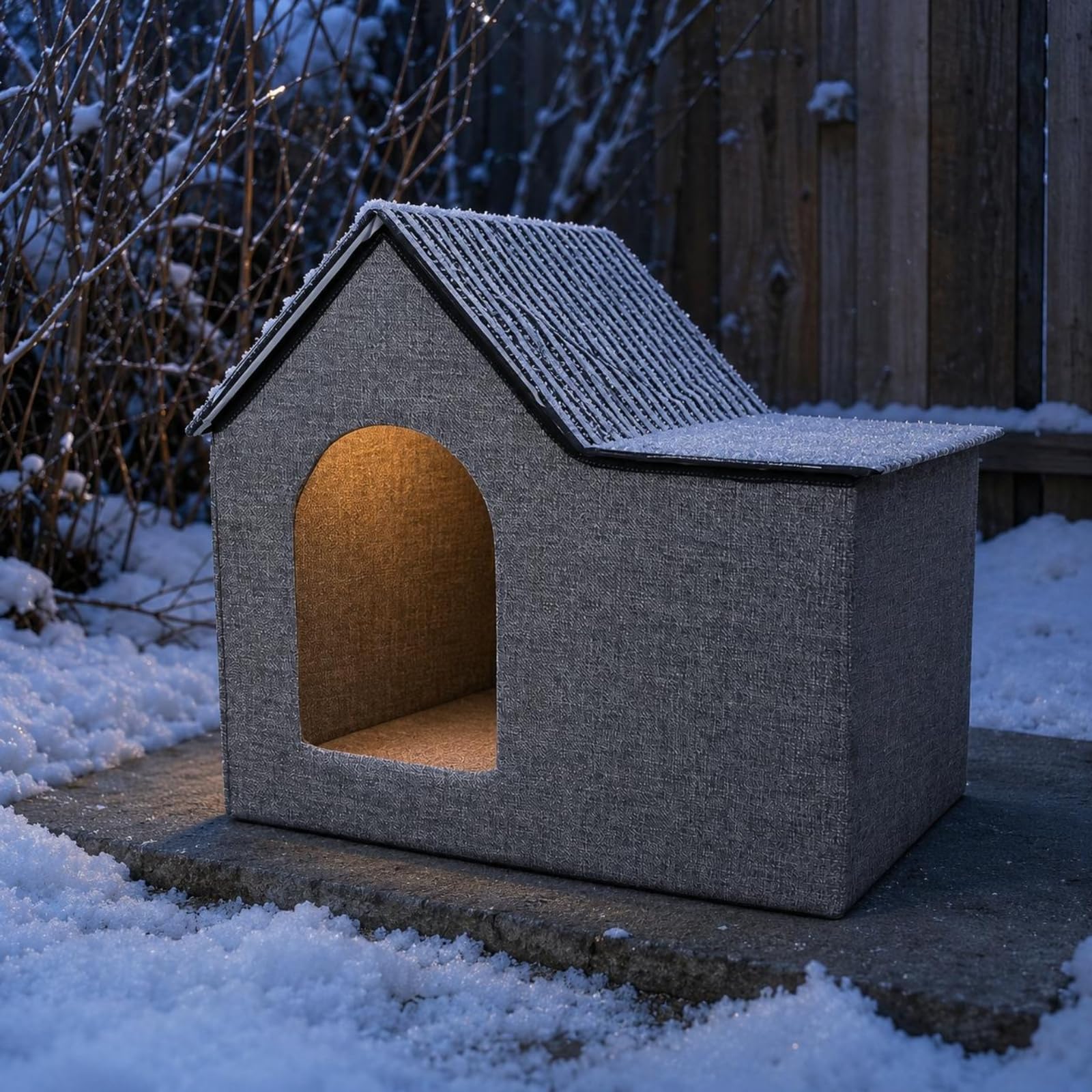 Baoblaze Outdoor Shelter Plegable para Mascotas Casa Refugio con Estructura Ligera y Fácil de Montar Tela Lavable y Cálida Adecuada para Gatos y Perros en Viajes Camping y Jardín, Negro, Grande