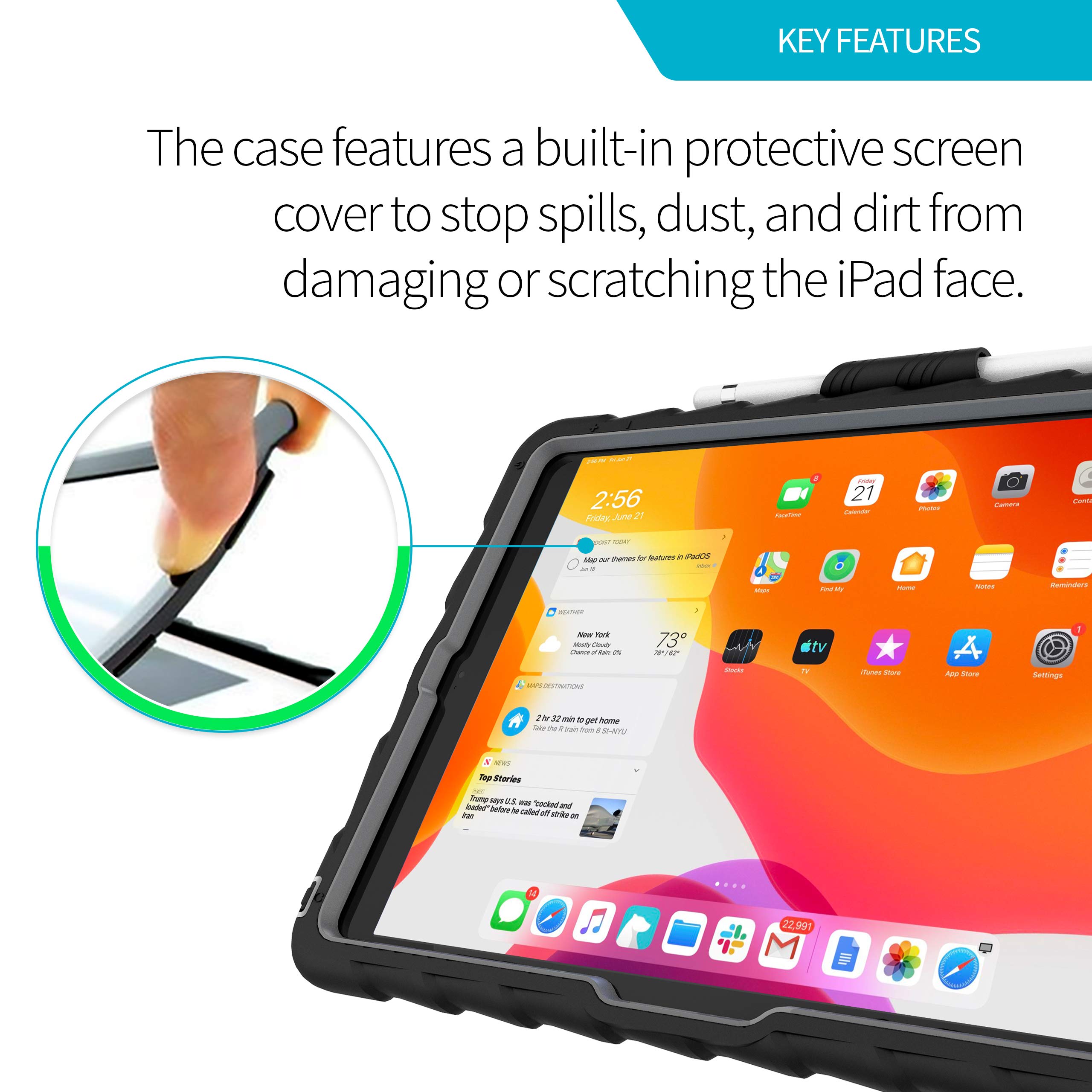 Amazon.co.jp: Gumdrop HideAway Folio 耐衝撃ハードケース iPad