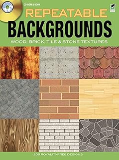 Repeatable Backgrounds: Wood, Brick, Tile and Stone Textures CD-ROM and Book (Dover Electronic Clip Art) - Buy now