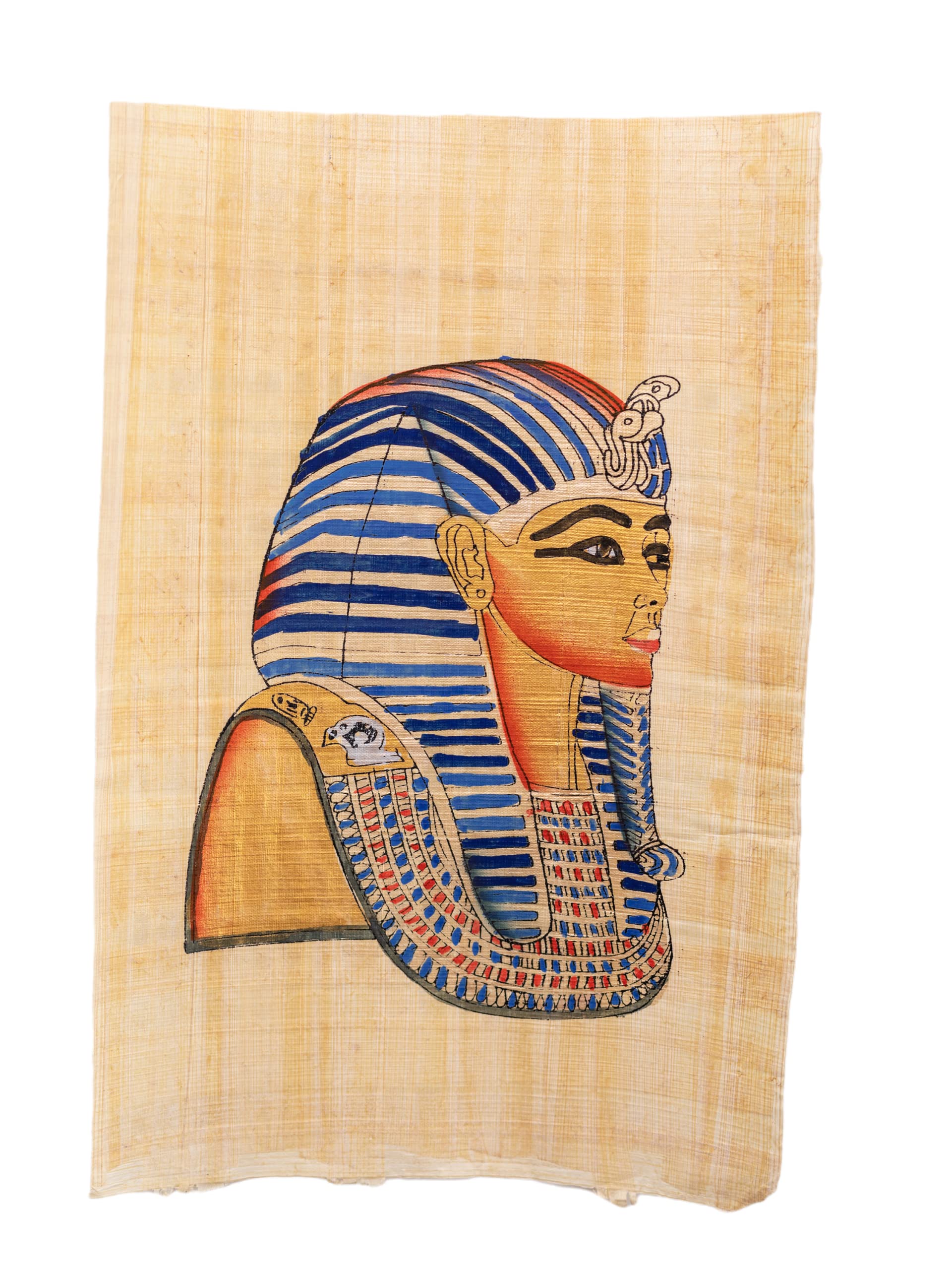 Egyptian Hand Painted 100% Authentic Papyrus Paper (Tutankhamun Side Paint)