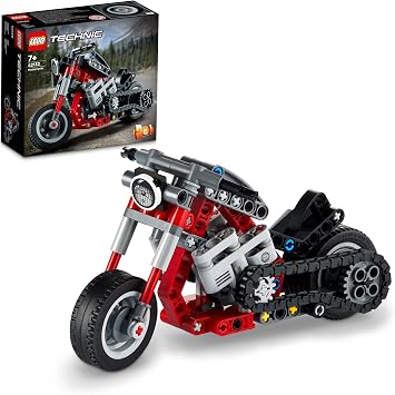 LEGO 42132 Technic Chopper Abenteuer-Bike, 2-in-1 Bausatz, Motorrad-Spielzeug, kreatives Geschenk für Jungen und Mädchen ab 7 Jahren, Fahrzeug-Set