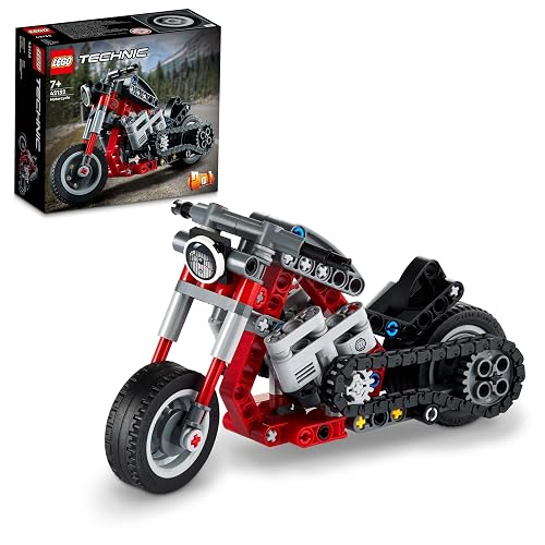 LEGO Technic Motorcycle 42132 Model Building Kit; Give Kids a Treat with This Motorcycle Model; 2-in-1 Toy for Kids Aged 7+ (163 Pieces) - Single