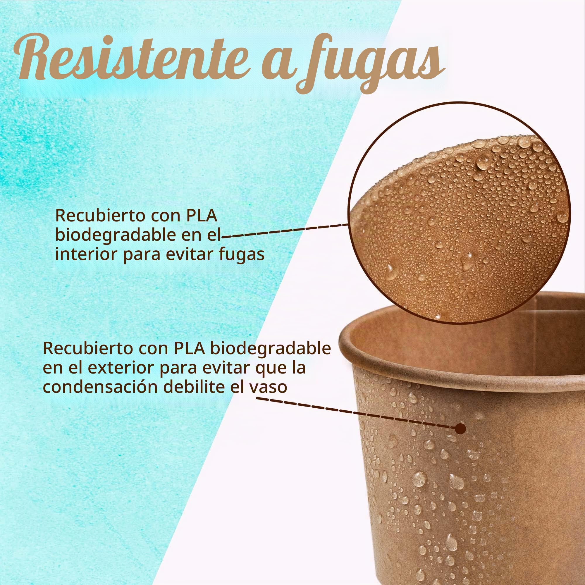 MATICAN Vasos de papel para helado con tapas, paquete de 40 tazas de sopa de 9 onzas con tapas, recipientes desechables para helado, 9 onzas, marrón kraft