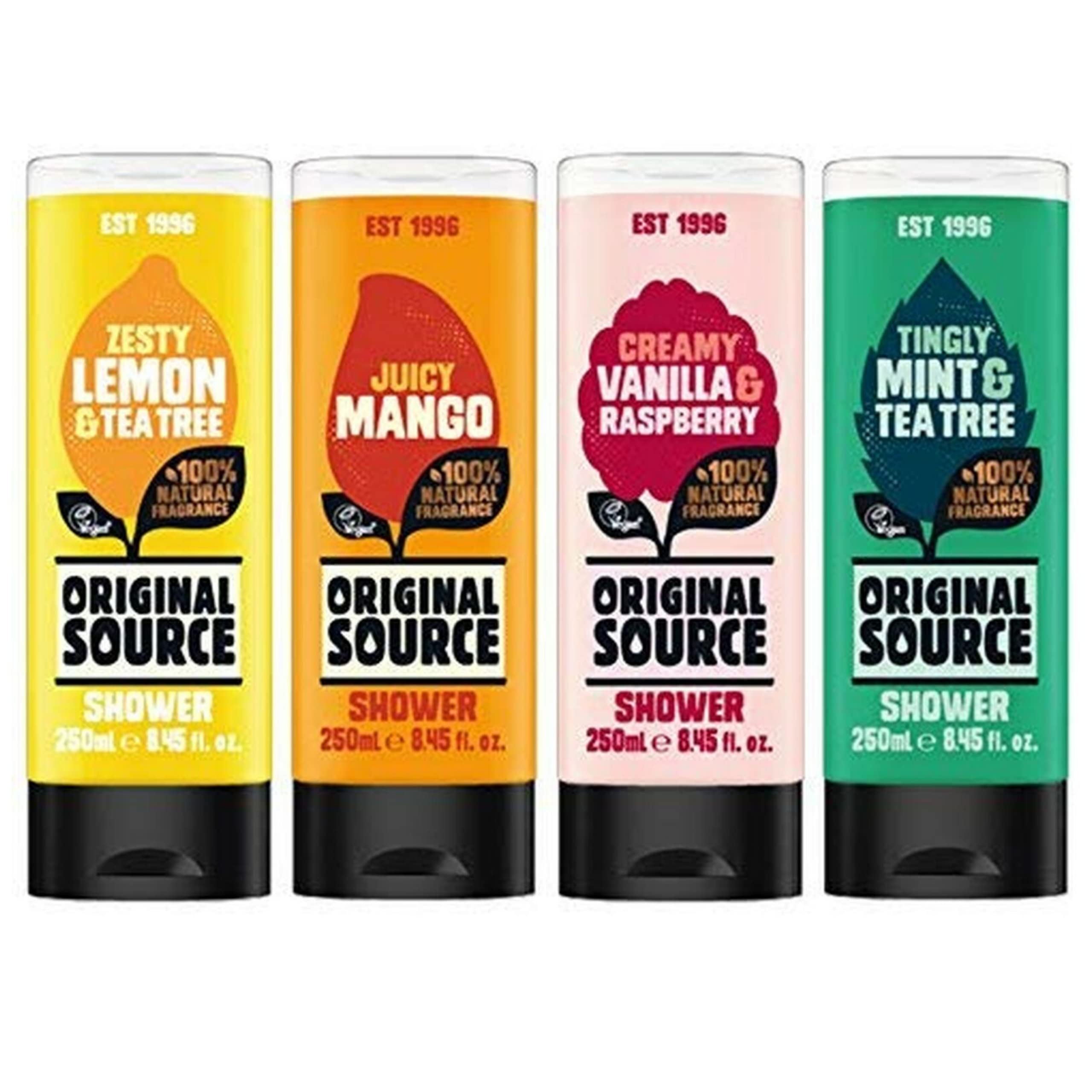 Original Source Shower Gel Set 4 x 250 ml Exotic Fragrances Mango ...